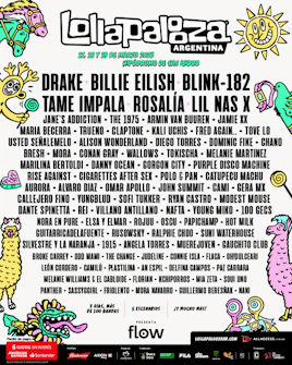 Lollapooza festival in Argentina line-up.