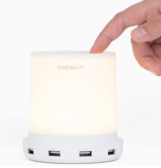 Macally Small Bedside Lamp with USB Port 