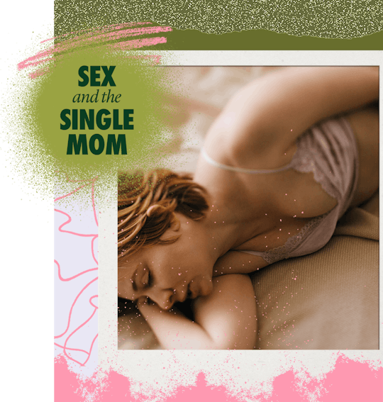 Sex and the single mom logo next to a woman enjoying the best sex toys for moms
