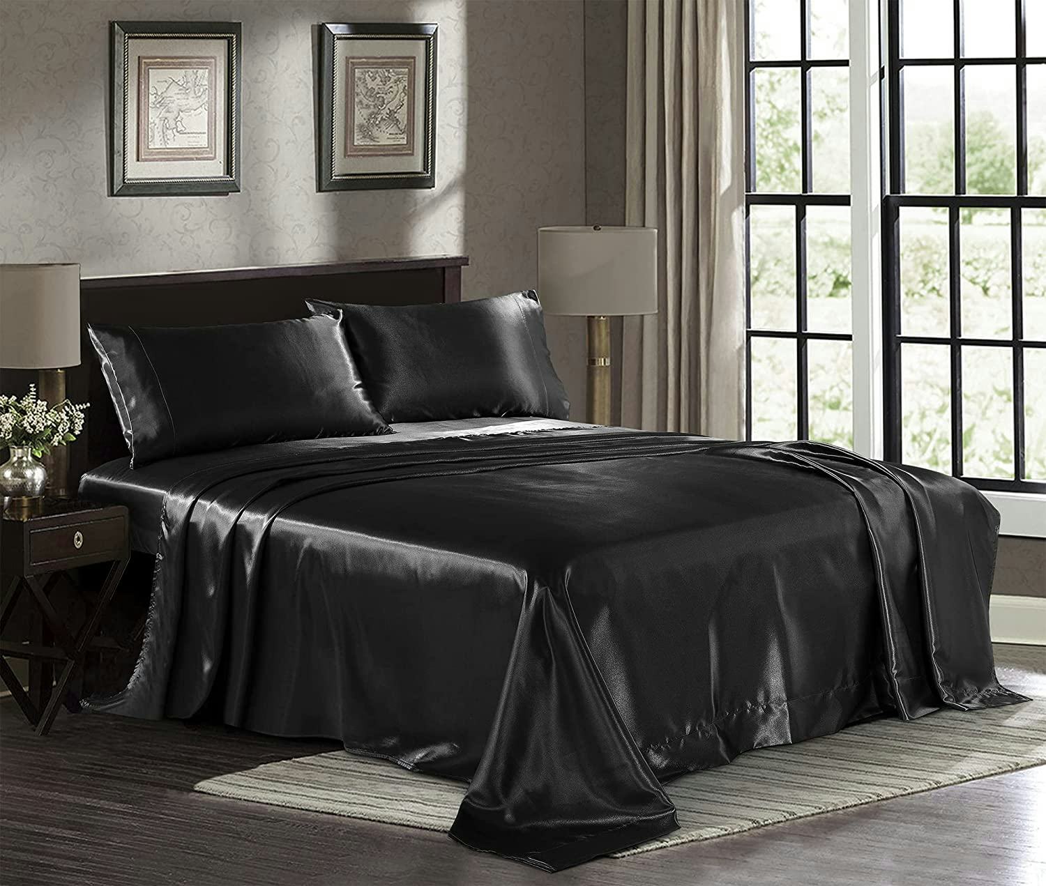 Pure Bedding Satin Sheets Set