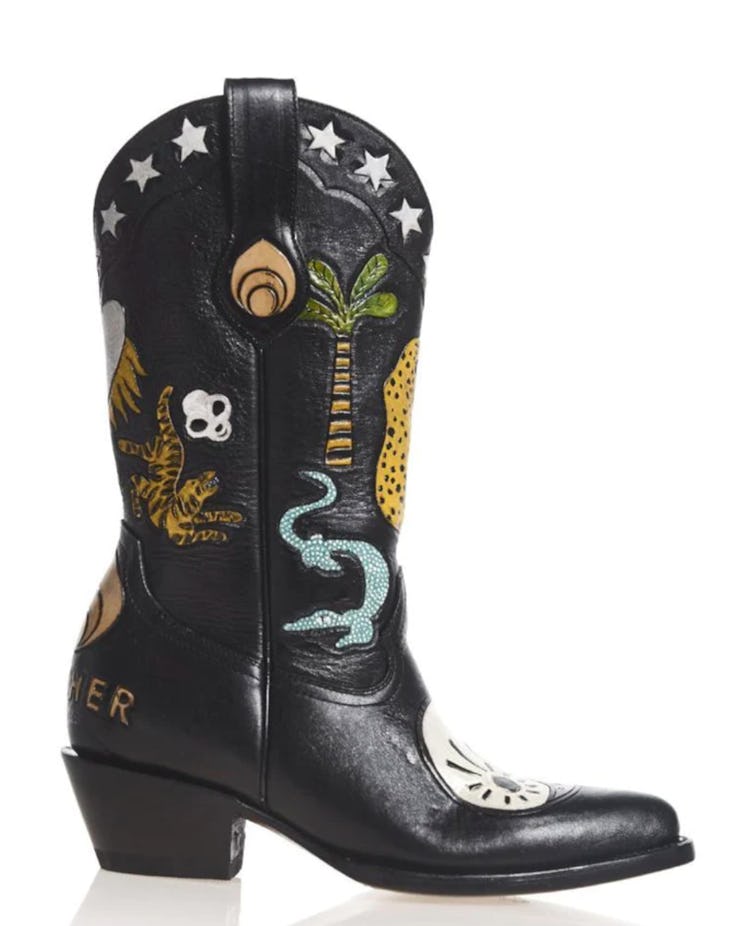 Yin Yang Doodle Cowboy Boot