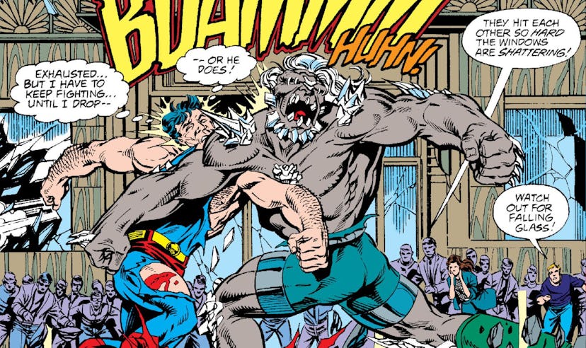 Doomsday fights Superman