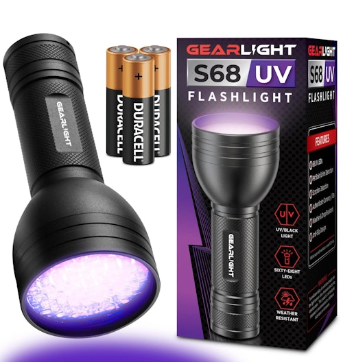 GearLight UV Flashlight with Batteries
