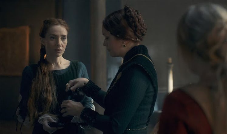 Alexis Raben and Olivia Cooke as Talya and Alicent in House of the Dragon