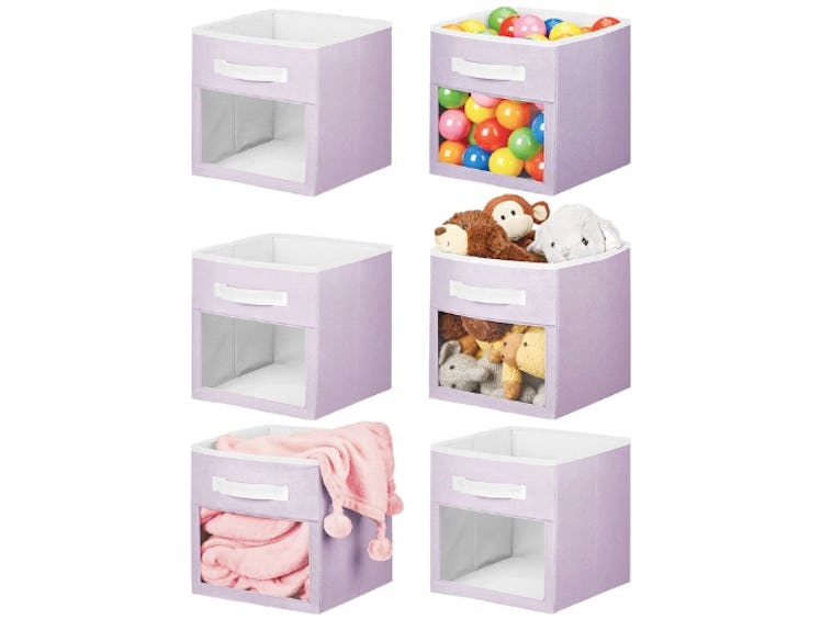  mDesign Playroom Storage Bins with Window (6 Pack)