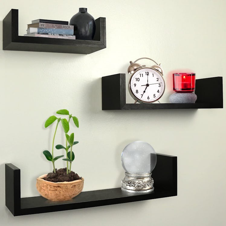 Greenco Floating “U” Shelves (Set of 3)