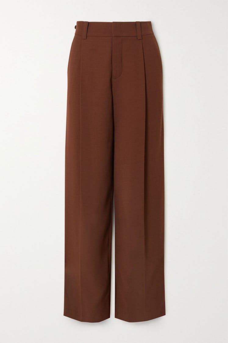 Vince brown pleated trousers