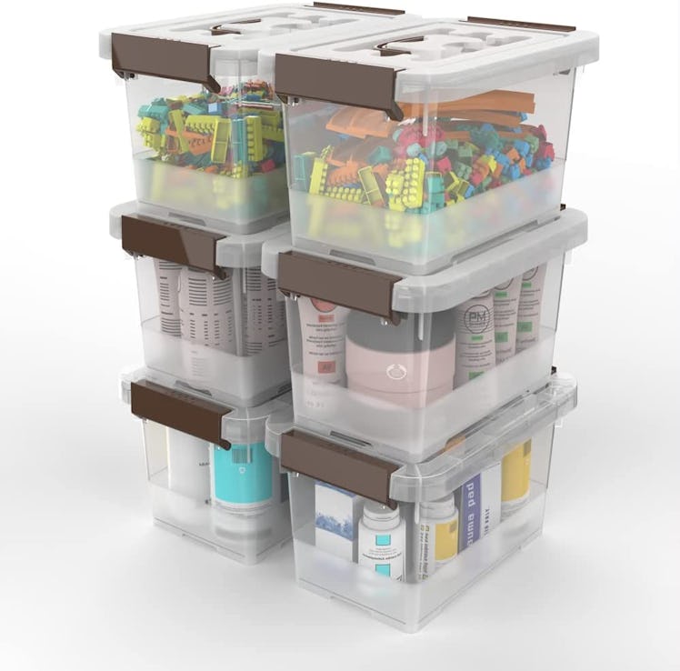 WYT Clear Storage Latch Box (6-Pack)