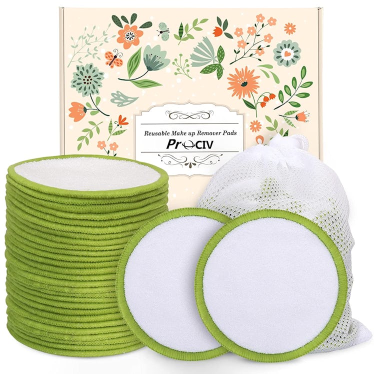 ProCIV Reusable Makeup Remover Cotton Pads (20-Pack)