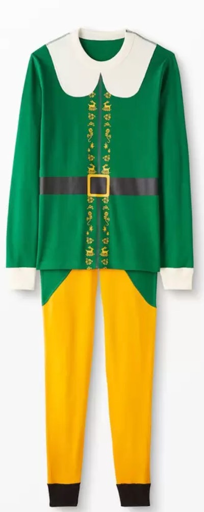 The Adult 'Elf' Character Pajamas are some of the best Hanna Andersson holiday pajamas.