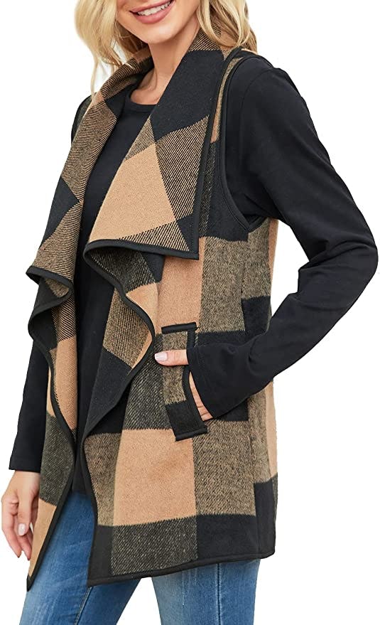 YACUN Open Front Vest Cardigan