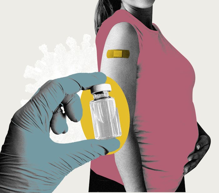 Illustration of woman taking the RSV Vaccine