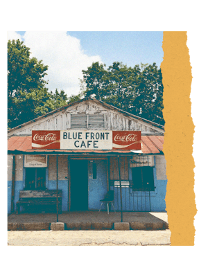 The Blue Front Cafe in Bentonia Mississippi, a stop on a Mississippi American Roots Music Tour durin...