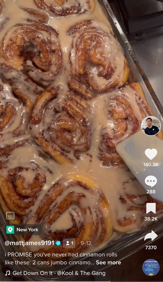 Matt James and Rachael Kirkconnell's pumpkin cinnamon roll recipe on TikTok is a must-try. 