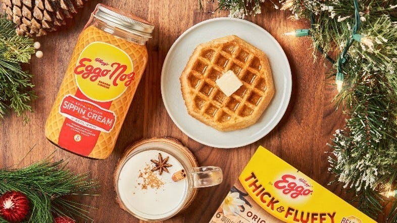 Eggo’s first-ever Eggo Nog, made with Sugarlands Distilling Co., inspired by the classic holiday dri...