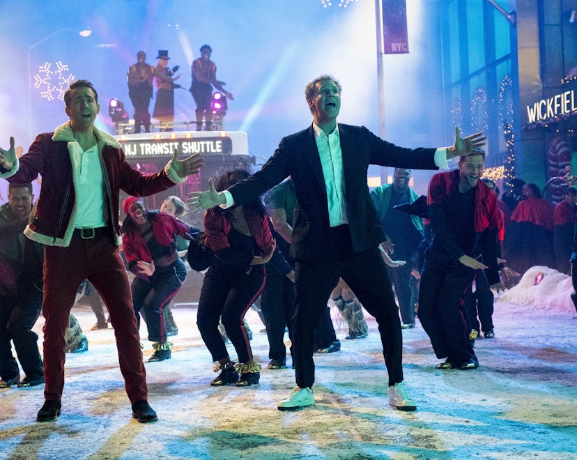 Ryan Reynolds and Will Ferrell in "Spirited," premiering November 18, 2022 on Apple TV+.