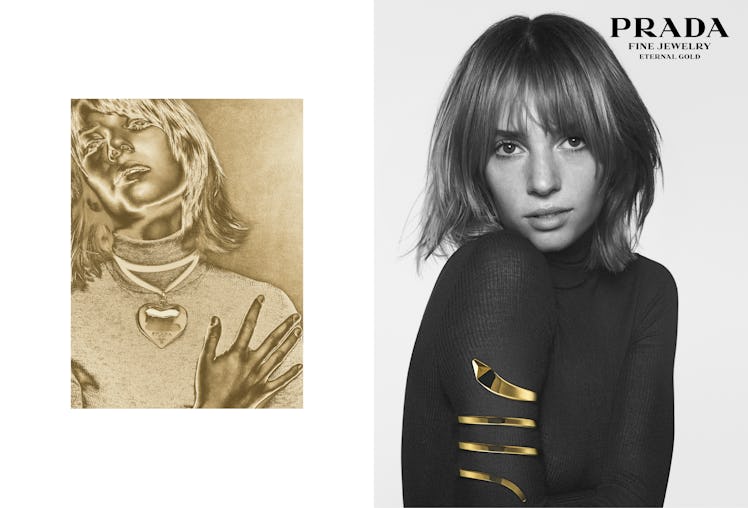 Maya hawke in a Prada ad for fine jewelry