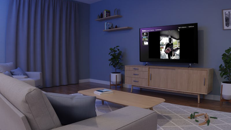 Roku smart home products on TV