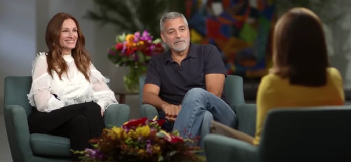 George Clooney did not want his kids to see him kiss.