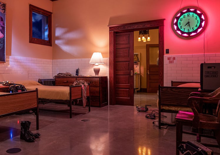 The 'Ghostbusters' firehouse includes two-bedrooms, one bathroom and a full kitchen. 