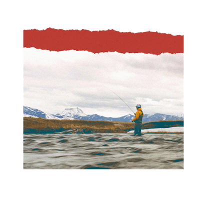 Man fly fishing  in Montana on the Yellowstone River, a perfect location for an unexpected trip