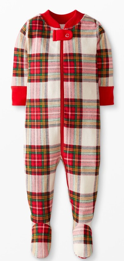 These Baby Zip Footed Sleeper In Family Holiday Plaid are some of the best Hanna Andersson holiday p...