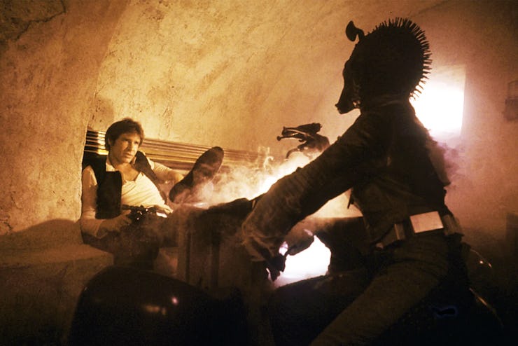 Han and Greedo in 'Star Wars.'