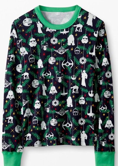 This 'Star Wars' Adult Long John Top is one of the best Hanna Andersson Christmas pajama options.