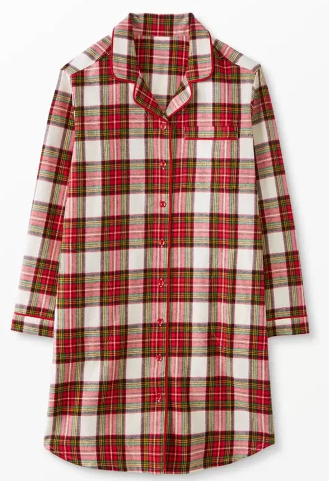 This Women's Holiday Flannel Night Shirt In Family Holiday Plaid is one of the best holiday pajamas ...