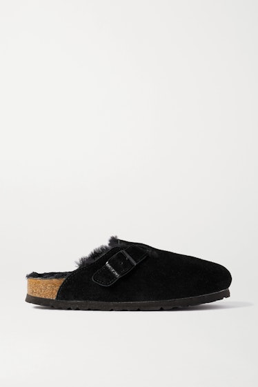 Boston Shearling-Lined Suede Slippers