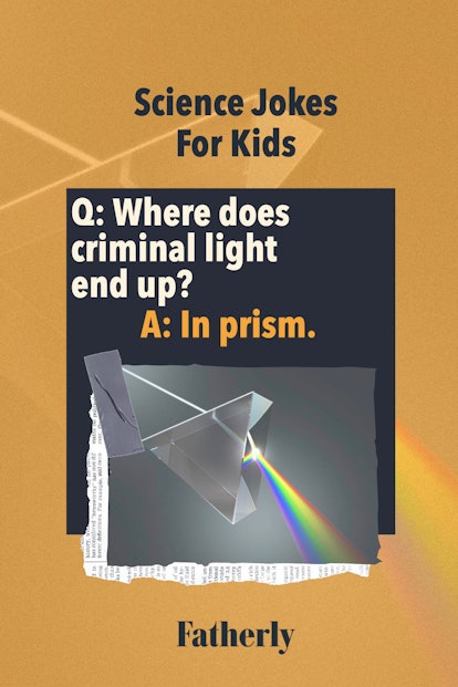 Science Jokes for Kids: Where does criminal light end up?