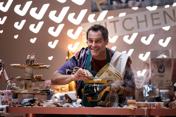 Andy Buckley’s character becomes an influencer after streaming a cooking show from his cabin on the ...