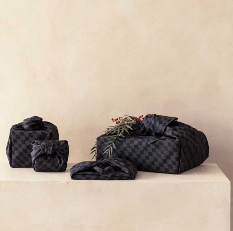 Amber Lewis Creator Collab, Furoshiki, Wrapping cloths, Navy and Olive