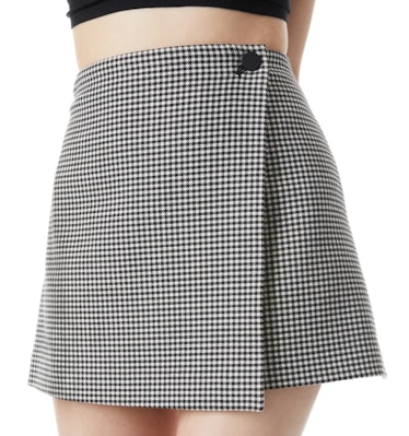 Renna Button Wrap Mini Skirt