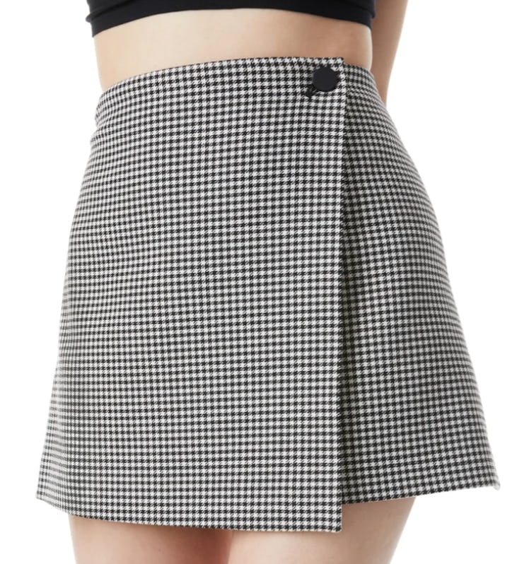 Renna Button Wrap Mini Skirt
