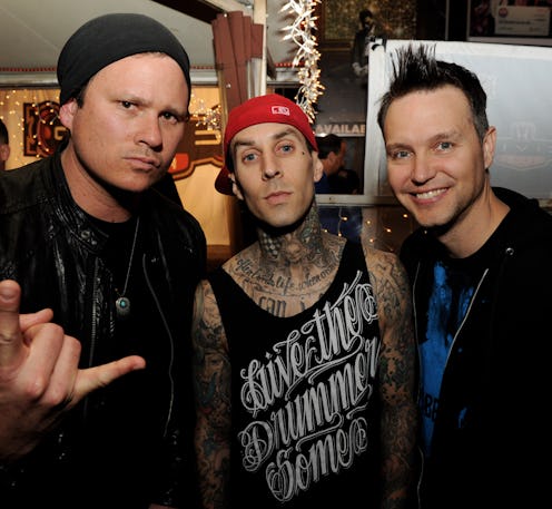 Blink-182's Tom DeLonge, Mark Hoppus, and Travis Barker in 2011