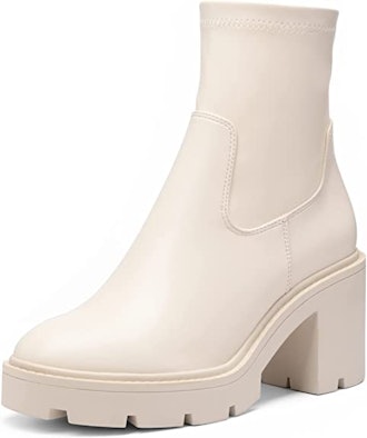 DREAM PAIRS Chunky Chelsea Platform Boots 