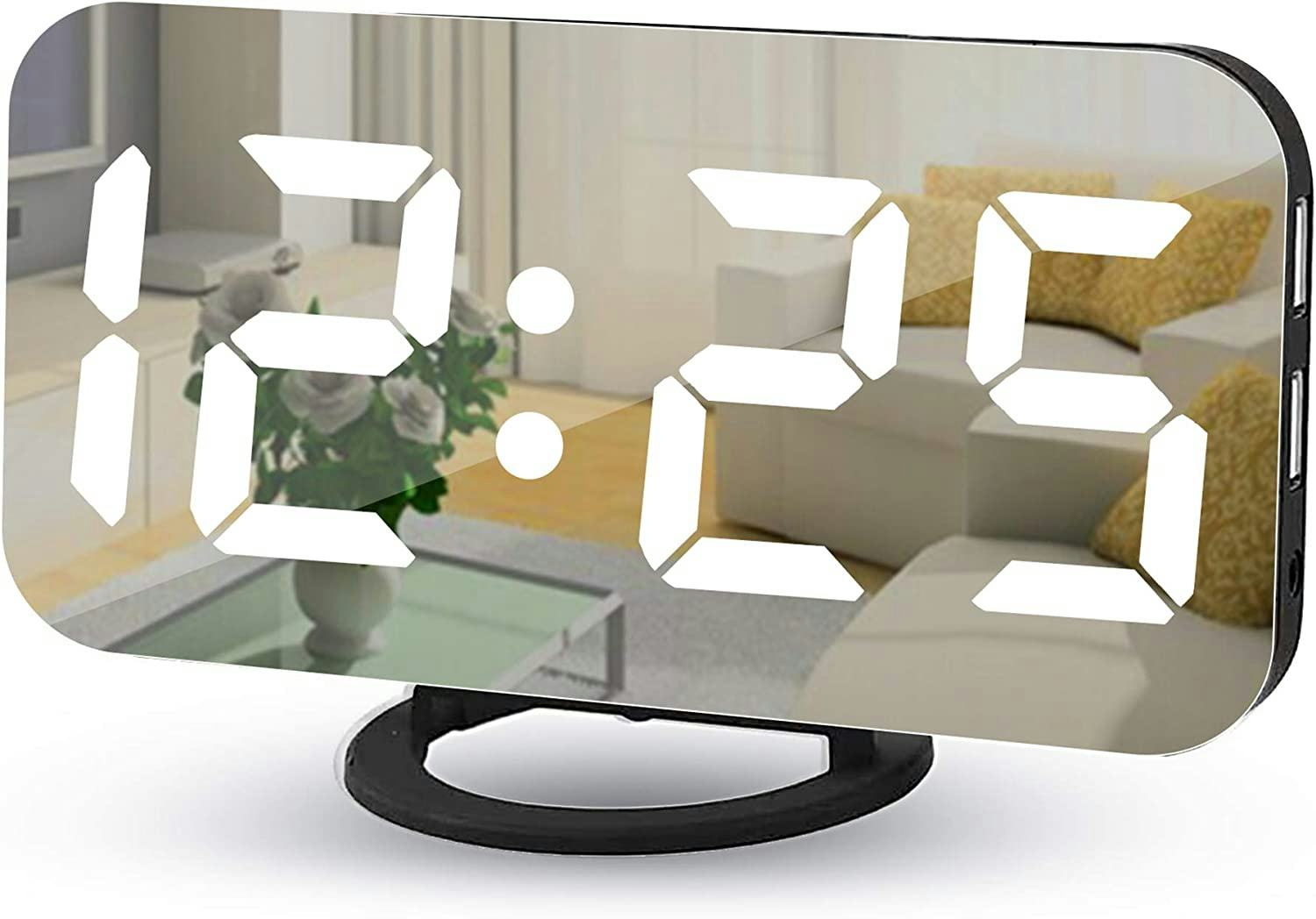 Peoroa Mirror Digital Alarm Clock