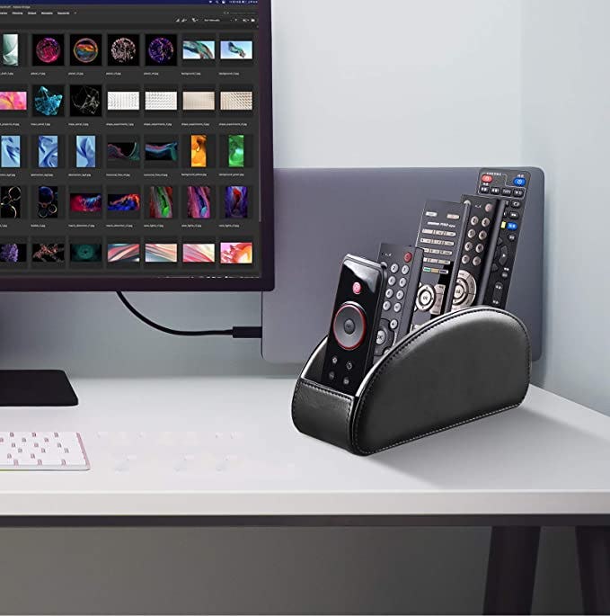 YAPISHI All-in-One Leather TV Remote Control Holder