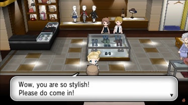 Lumiose City clerk lets player into boutique for being stylish