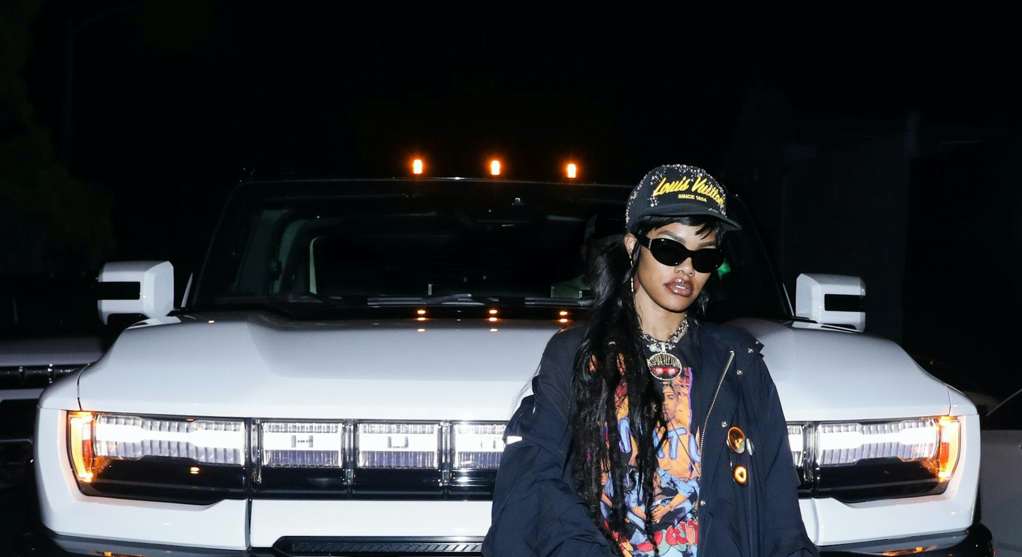 Teyana Taylor attends GMC, Don C and Showstudio’s Hummer EV experience in Los Angeles on October 11.