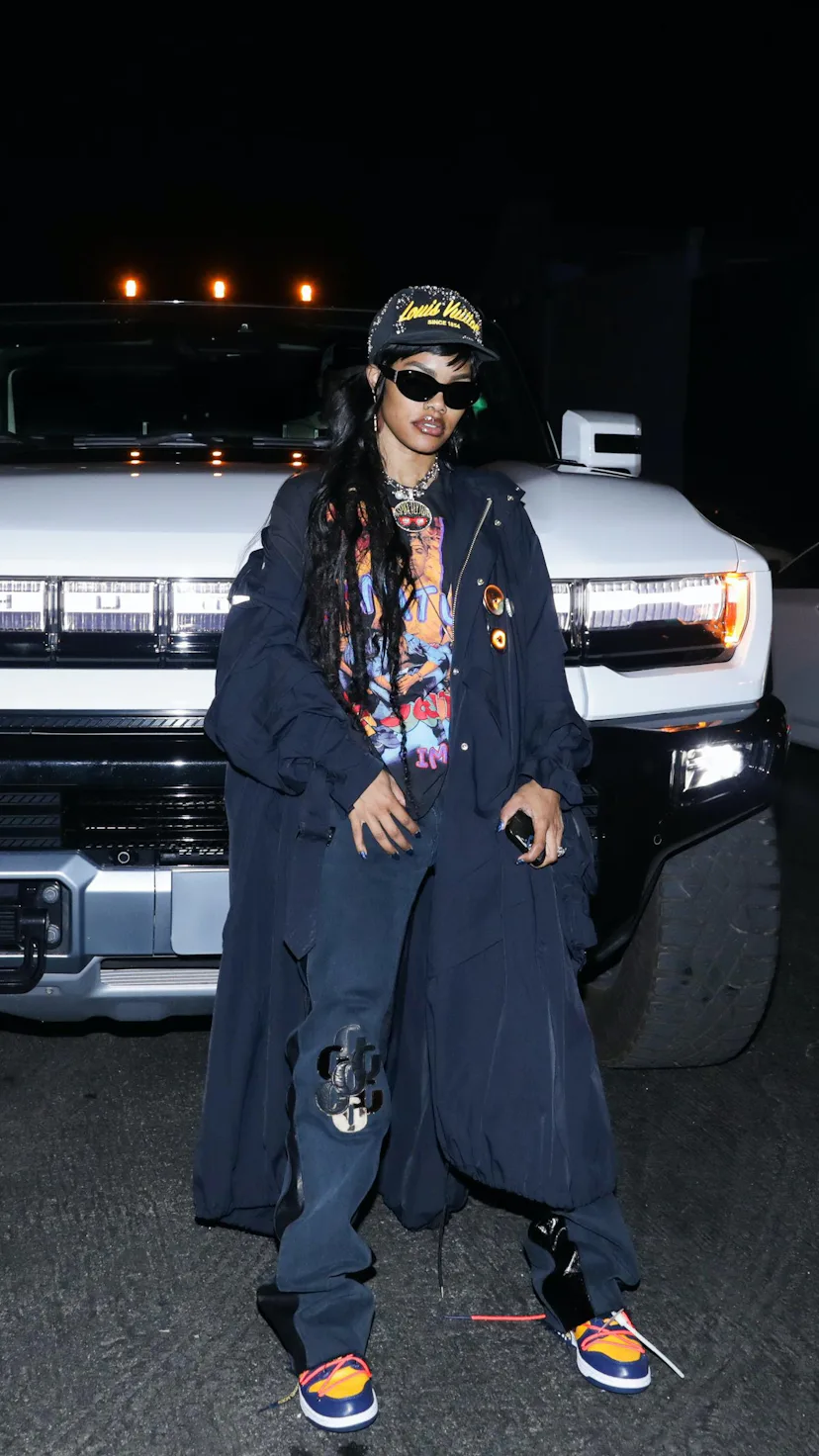Teyana Taylor attends GMC, Don C and Showstudio’s Hummer EV experience in Los Angeles on October 11.