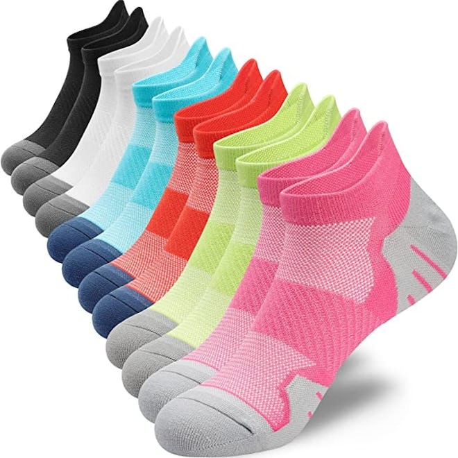 These ankle walking socks have compression to support feet.