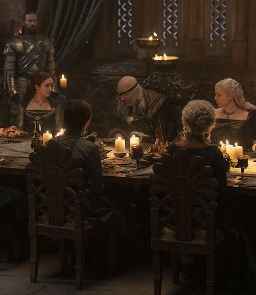 Rhys Ifans, Olivia Cooke, Paddy Consdine, Emma D'arcy, and Matt Smith in House of the Dragon