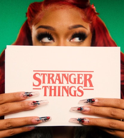 Megan Thee Stallion spider nails Stranger Things appearance