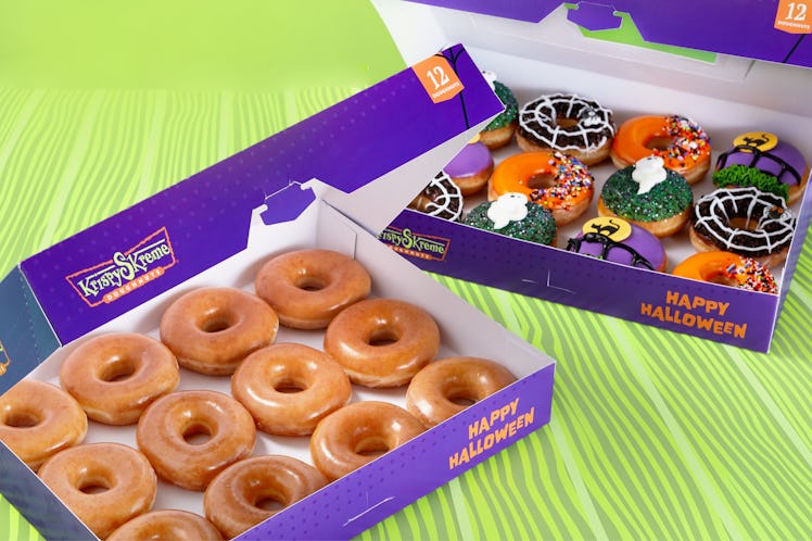 Krispy Kreme’s Halloween 2022 doughnuts and merch.