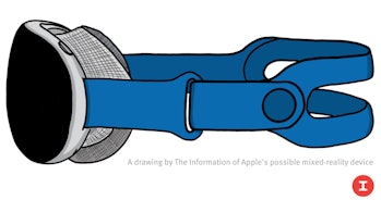 The Information's mockup of Apple's mixed-reality headset.