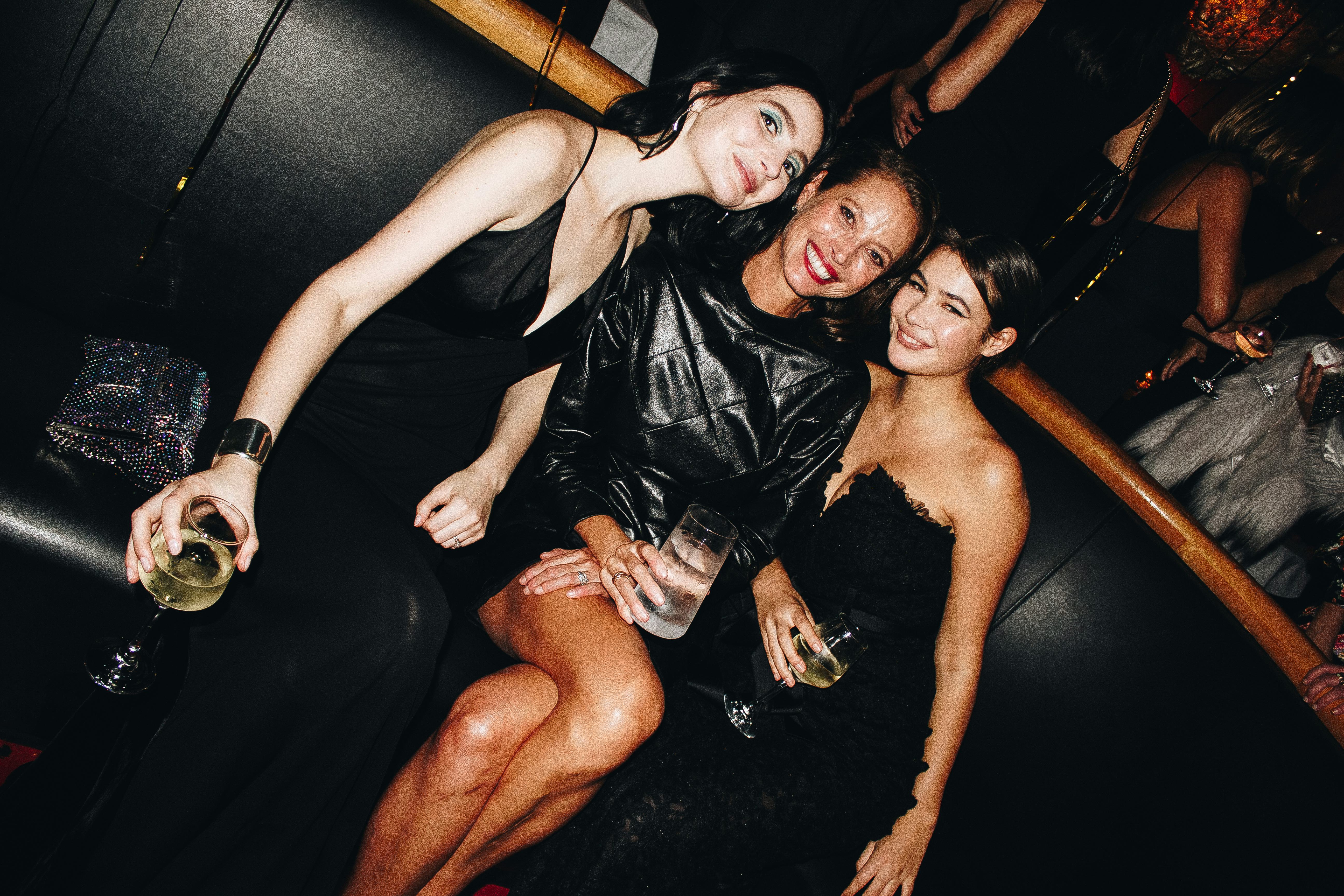 Meadow Walker, Christy Turlington Burns, and Grace Burns at the W Party. Photo by Tyrell Hampton.