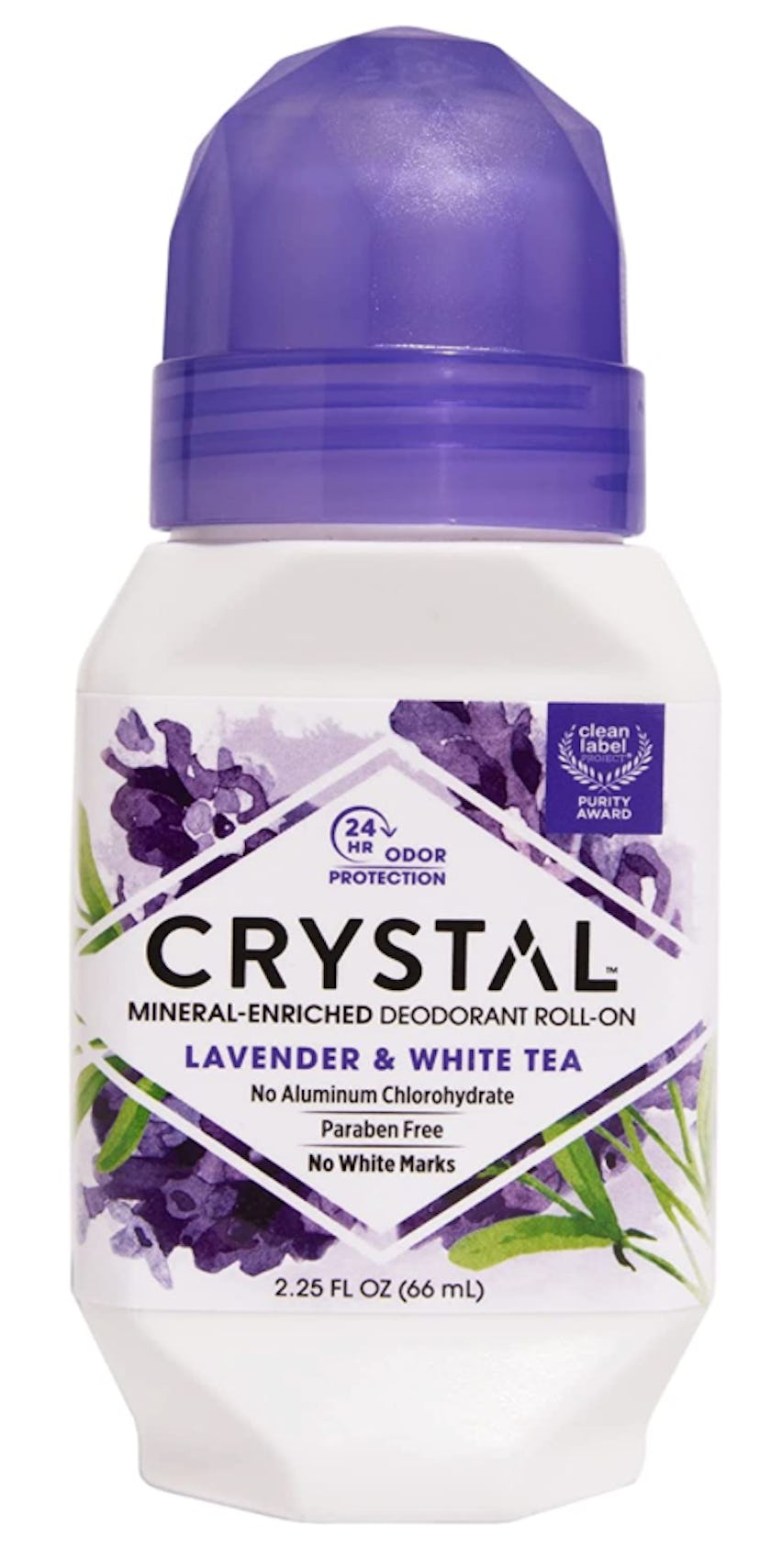 Crystal Mineral Deodorant Roll-On Lavender & White Tea