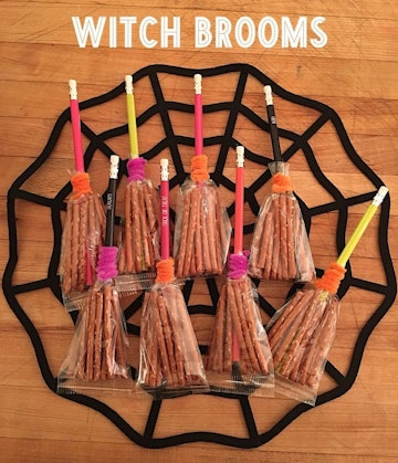 Witch broomsticks Halloween snack